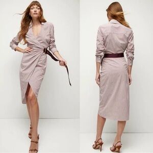 NWT Veronica Bears Jacinda Dress is Raspberry and White Stripe, Size 2